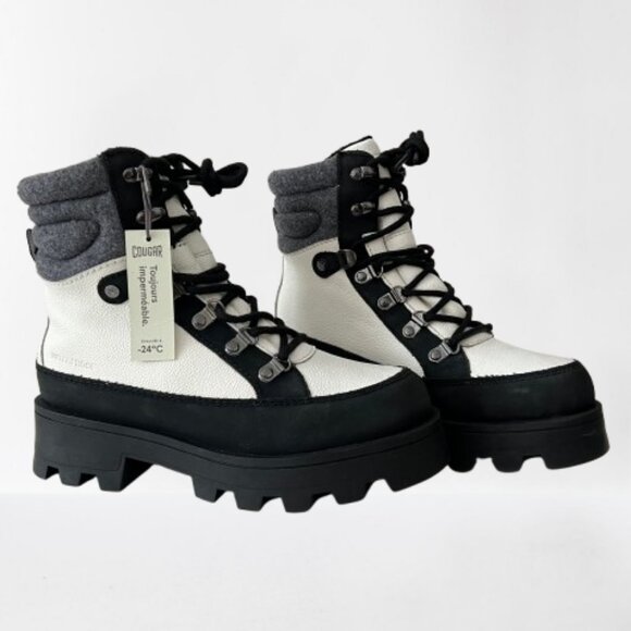 NEW Cougar Waterproof Winter Boot – White/Black- Size 6 - Picture 9 of 16